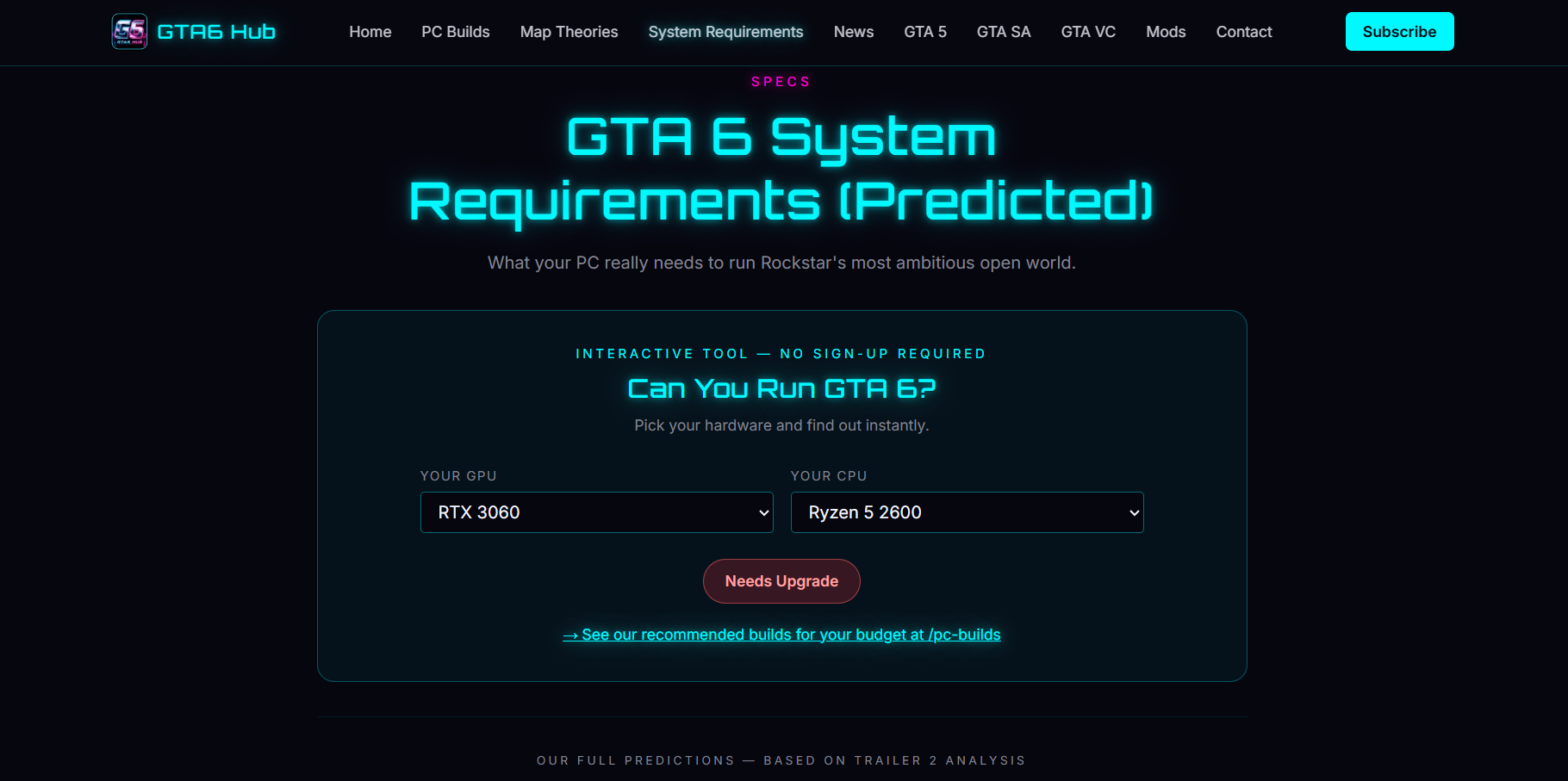 GTA VI Fan Hub — neon command centre interface with countdown and live news feed